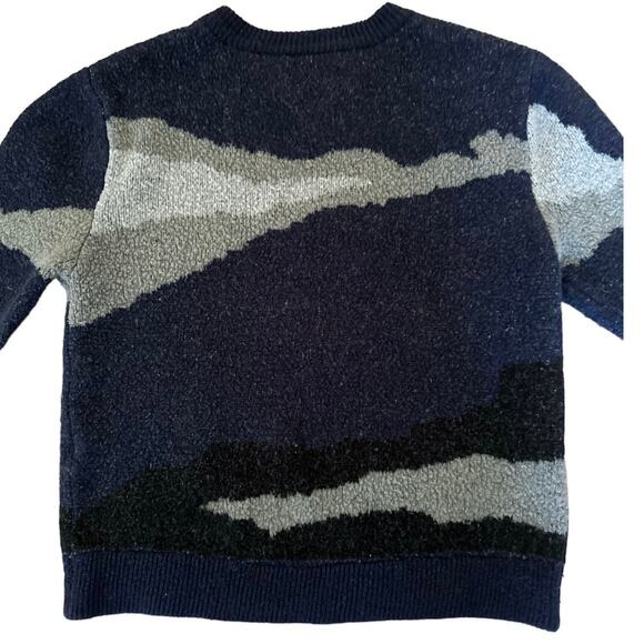 OAK + FORT Intarsia oversized sweater in blue & gray size XS - Picture 6 of 12